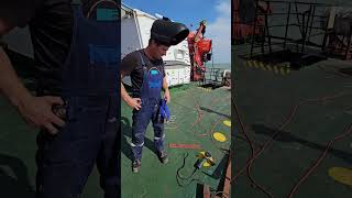 Ship Repair After Collision #shorts #ship #sea #viral #lifesea #workship #shipping #shipsea