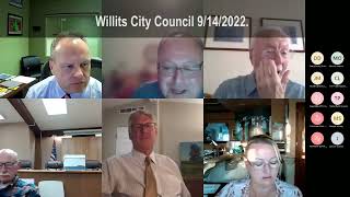 Willits City Council Meeting 9/14/2022. Zoom Meeting.