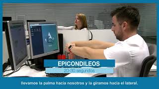 Ejercicios de estiramientos en oficina  Mutua MAZ