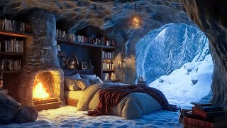 Snowstorm Sleep HACKS to Improve Your Health Overnight! Snowstorm & Fireplace Sounds in the Cave