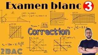 Examen Blanc n°3 - Correction - Chimie - Ondes - Nucléaire - Electricité - Mécanique - 2 BAC PC / SM