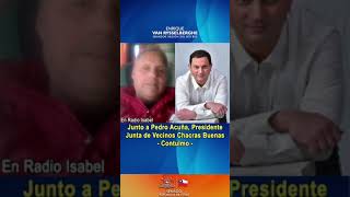 En Radio Isabel junto a Pedro Acuña, Presidente de la Junta de Vecinos Chacras Buenas - Contulmo -