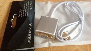 Обзор HDMI to VGA Adapter Cable Video Converter with Audio Output.