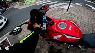 Why drive to lunch when you can ride a motorbike?