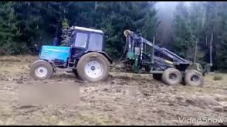 НА ТРАКТОРАХ МТЗ ПО ГРЯЗИ ON TRACTORS OF MTZ ON MUD