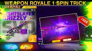 NEW WEAPON ROYALE 1 SPIN TRICK 🤩 | NEW SVD WEAPON ROYALE FREE FIRE 1 SPIN TRICK 💥| NEW WEAPON ROYALE