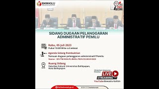 Agenda Sidang Dugaan Pelanggaran Administratif Pemilu Tahun 2024