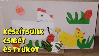 Húsvéti kézműves foglalkozás gyerekeknek amiben tyúkot csibét készítünk🙂🐣🐰