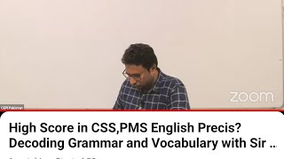 High Score in CSS,PMS English Precis? Decoding Grammar and Vocabulary with Sir Kareem Akhtar