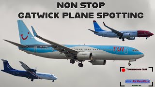 Non Stop Gatwick Airport Plane Spotting | Touchdown Cam Included