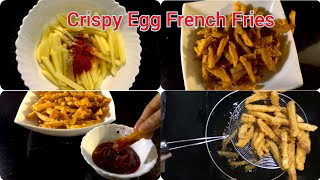 Crispy French fries Recipe | Egg French Fries | 8 year old kid making crispy french fries