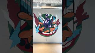 Muralist completes mural in 5 strokes