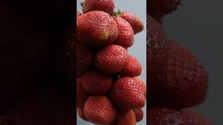 Tempting Strawberry With Slow Motion ! Strawberry Beautiful #shorts  #beautiful #strawberry #viral