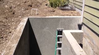 Basement Entrance Door construction - retaining wall enclosure [not a how-to]