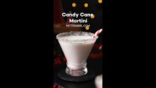 Christmas Candy Cane Vodka Martini