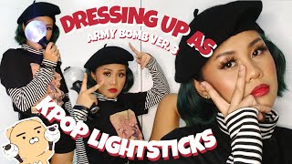 #7YearsWithBTS DRESSING UP AS KPOP LIGHTSTICKS *ARMY BOMB VER. 3* | Ciania De Jesus