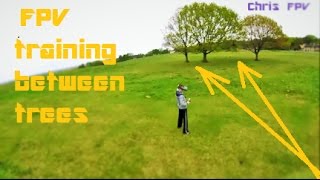 FPV Training BETWEEN TREES Eachine Wizard x220 FPV Quadcopter drone racing quadcopter