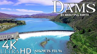 Huge dams on the rivers of our Earth. Relaxing short film.