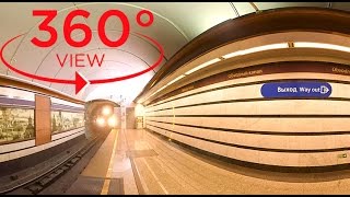 360 VR VIDEO TRAVEL - St. Petersburg Metro, the deepest subway in the world (vr 360 degree video)