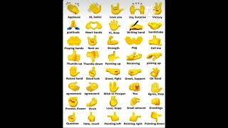 Hand gestures emojis ke नाम अंग्रेजी में hand gestures ke Arth सीखिए english speaking #shorts #video