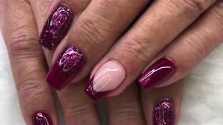 Burgundy Mulberry Acrylic Nails