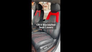 Find out the easiest way to install our FREESOO black red Honda CRV seat covers. #follow #usa #crv