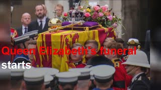 Queen Elizabeth's funeral starts