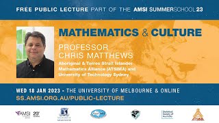 Mathematics and Culture,  Public lecture by Professor Chris Matthews