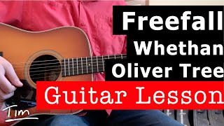 Whethan feat Oliver Tree Freefall Guitar Lesson, Chords, and Tutorial