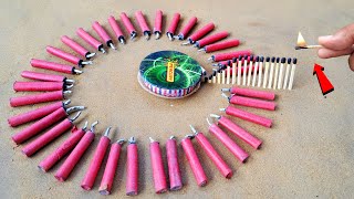 Matchstick Chain Reaction Domino Vs Diwali Crackers Amazing Experiment