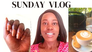 Sunday Vlog| Making my nails & solo- breakfast date