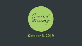 October 3 2019 Council Meeting