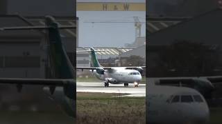 Aer Lingus ATR72 departing Belfast city #aviation #airplane #atr72 #planespotting #windy #departure