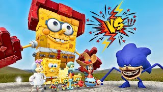 EVOLUTION OF ALL NEW SHIN SONIC TAPES VS SPONGEBOB SQUAREPANTS FAMILY in Garry's Mod!