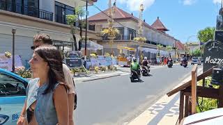 First daytime walk in Kuta beach and Kuta city in Bali indonisia