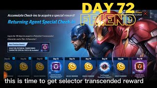 Selector Transcended is here. Day 72 friend (Marvel Future Fight)