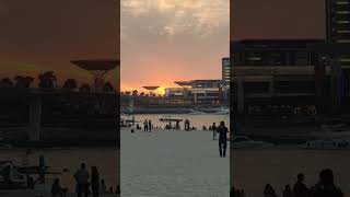 Sunset at Jumeirah Beach#sunset #dubai #jbr  #sunsetview #shorts #video