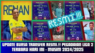 Update Bursa Transfer Resmi‼️ Pegadaian Liga 2 - Musim 2024/2025 - PSIM dan PSPS jor-joran🔥