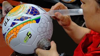 How  Footballs are made in  Factory