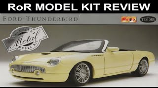 Ford Thunderbird 1:24 Scale Maisto/Testors #204 -Model Kit Build & Review