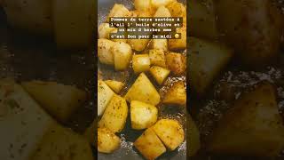 Pommes de terre sautées à l ´ail et aux herbes #pommedeterre #patates #recette #vegan #shortsvideo