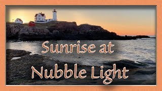 Sunrise at Nubble Lighthouse - Relaxing Wave Sounds