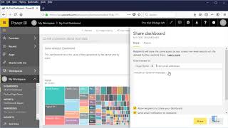 Sharing a Dashboard by Email in Power BI