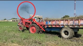 tractor loaded with wood got stuck very beautiful performance|by usman vlog