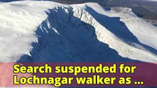 Search suspended for Lochnagar walker as winds reach 100mph