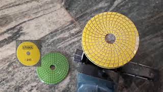 Granite and Tile  polishing process / Cleaning  granite floor at home/ Granite polishing pads