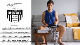 Solo Nº4 - Charley Wilcoxon - The All-American Drummer - 150 Rudimental Solos