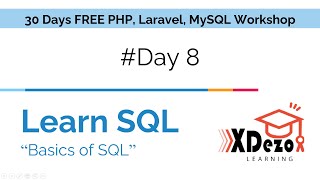 Day 8 | Learn SQL and DBMS Basics | SQL Fundamentals | CRUD in SQL | PHP, Laravel & MySQL Workshop