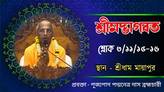 শ্রীমদ্ভাগবতম শ্লোক ৩/১১/১৫ - ১৬ প্রবক্তা - শ্রীপাদ পদ্ম‌নেত্র দাস ব্রহ্মচারী