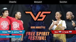 Free Spirit Festival 2019 Championship // Rafael & Joshua vs Nora & Yarah // Kids Mixstyle - Final